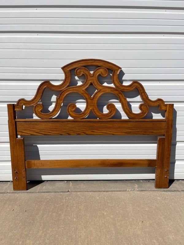 Ornate Antique Carved Wood Headboard Design