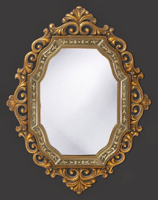 Ornate Vintage Gold Framed Decorative Mirror
