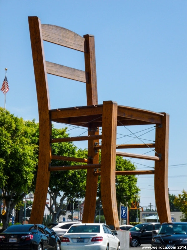 Outdoor Giant Wooden Chair Sculpture Design