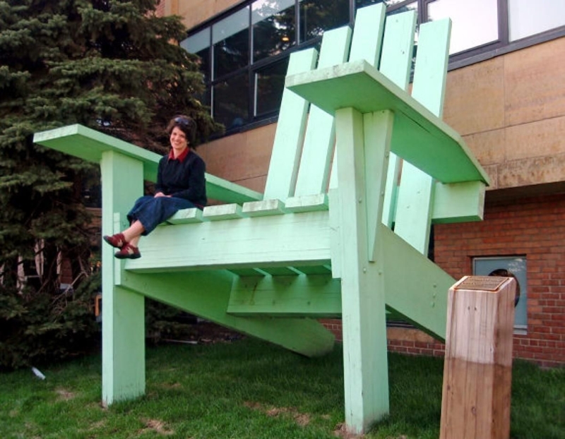 Oversized Mint Green Adirondack Chair Outdoor