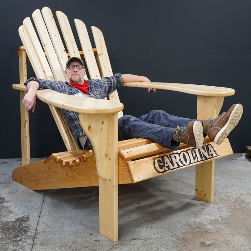 Oversized Wooden Adirondack Chair for Outdoor Spaces