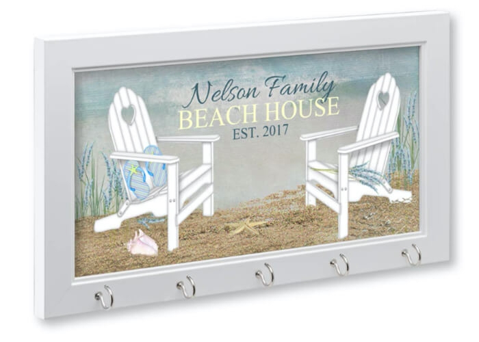 Personalized Coastal Key Holder for Beach Houses