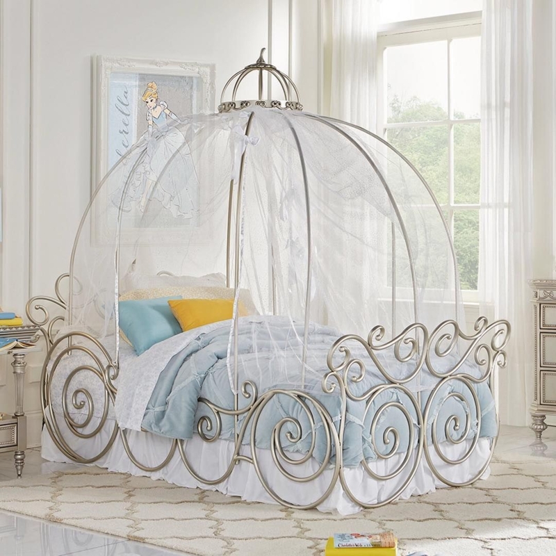 Princess Carriage Canopy Bed for Kids' Bedrooms