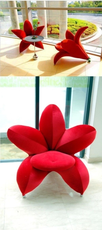 Red Blossom Flower Chair - AllDayChic | Arredamento di lusso ...