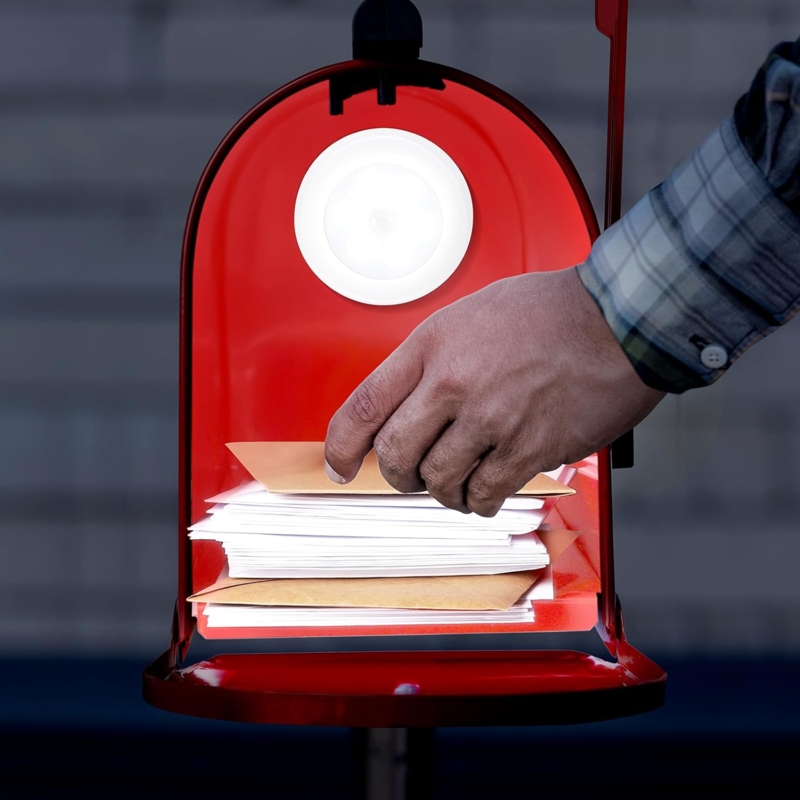 Red Motion Sensor Mailbox Light for Night Visibility