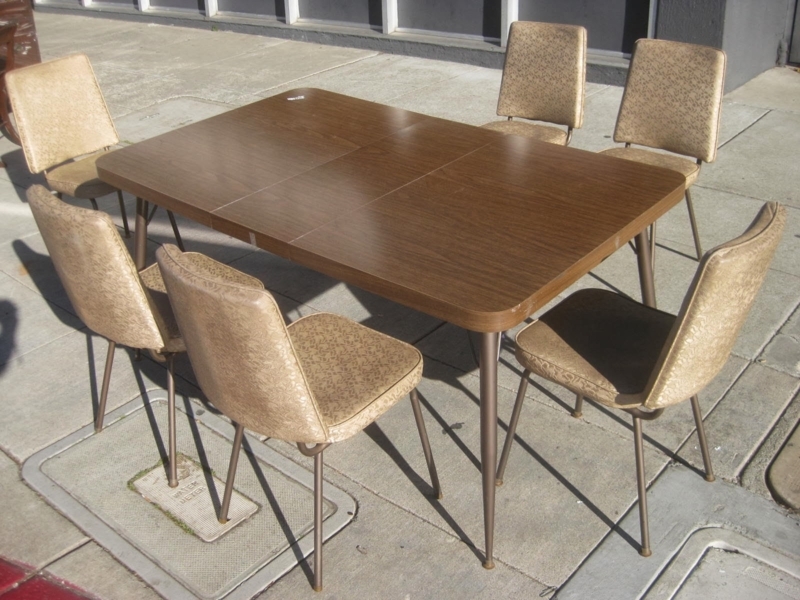 Retro 70s Vintage Kitchen Table with Matching Chairs