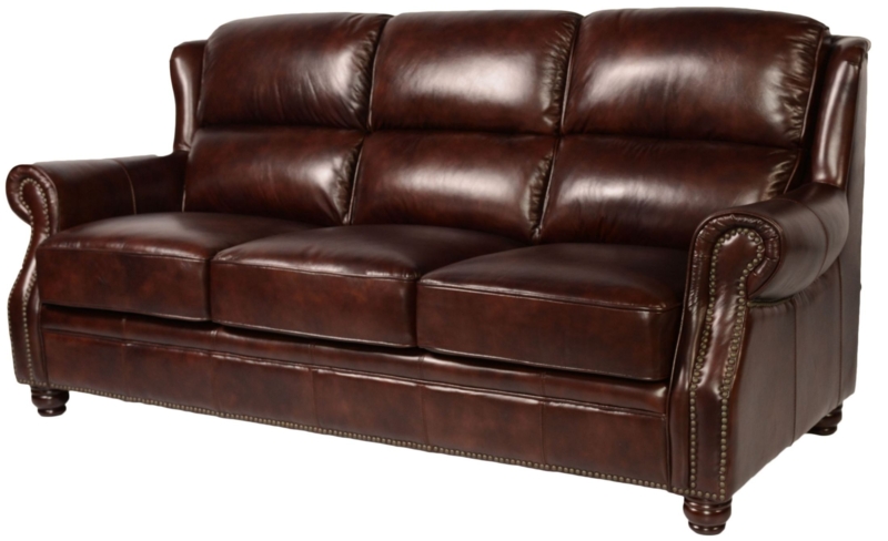Rustic Appalachian Savage Brown Leather Sofa