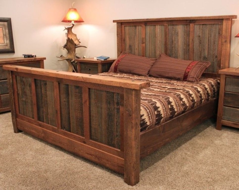 Rustic Barn Wood Bedroom Furniture Design