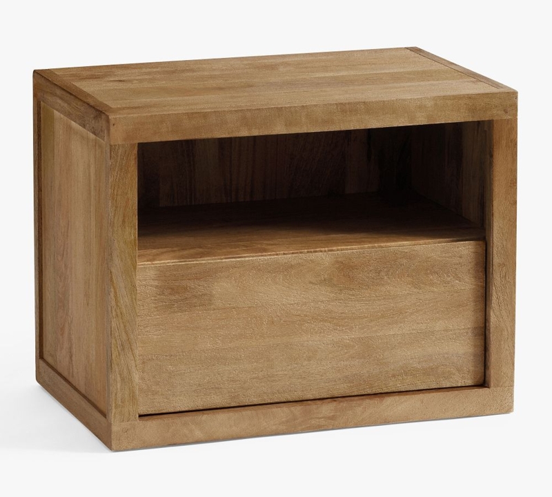 Rustic Solid Wood Cayman Nightstand with Storage