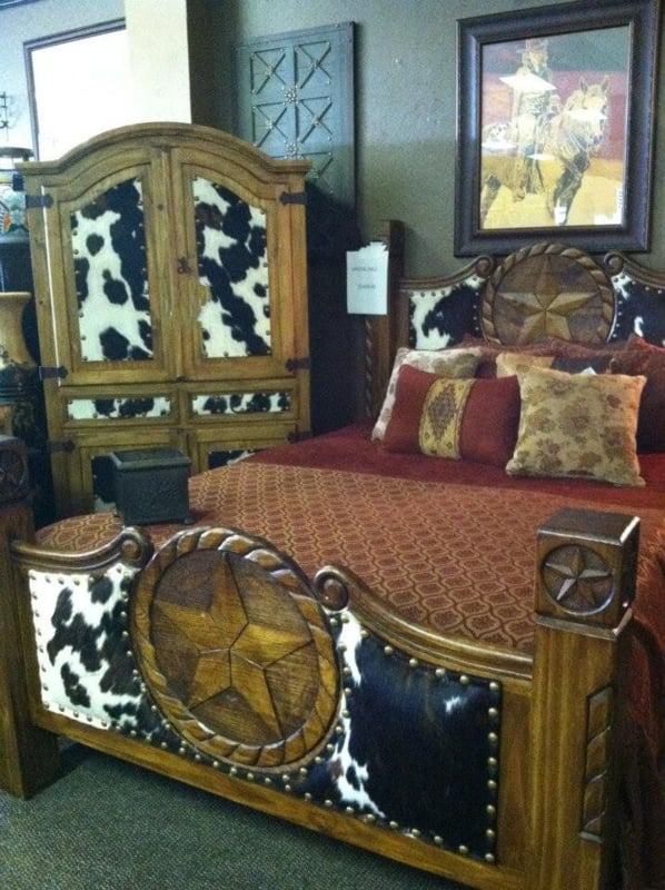 Rustic Western Bedroom Furniture with Star Accents
