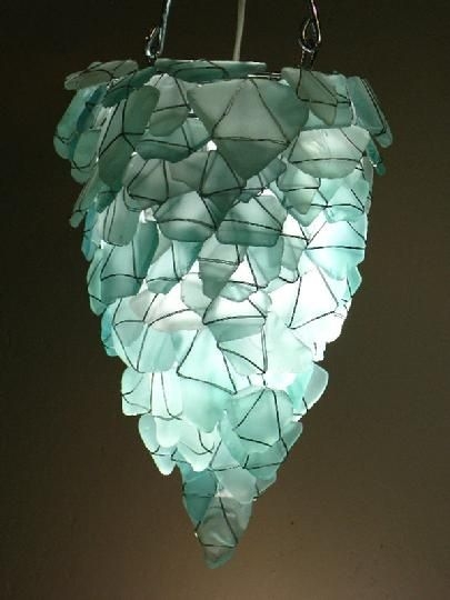 "Sea Glass" Chandelier, now that we know how to make our own "Sea Glass ...