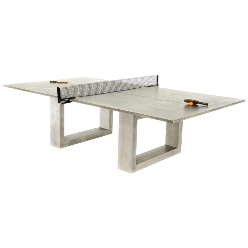 Sleek Modern Concrete Ping Pong and Dining Table