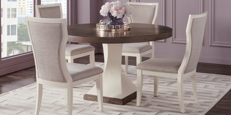 Sofia Vergara Santa Fiora White 5 Pc Round Dining Room - Rooms To Go