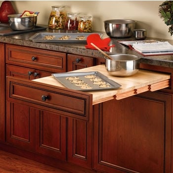 Space-Saving Pull-Out Cutting Boards in Kitchen