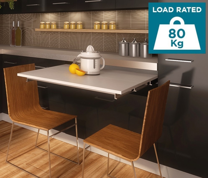 Space-Saving Pullout Kitchen Drawer Table Extension