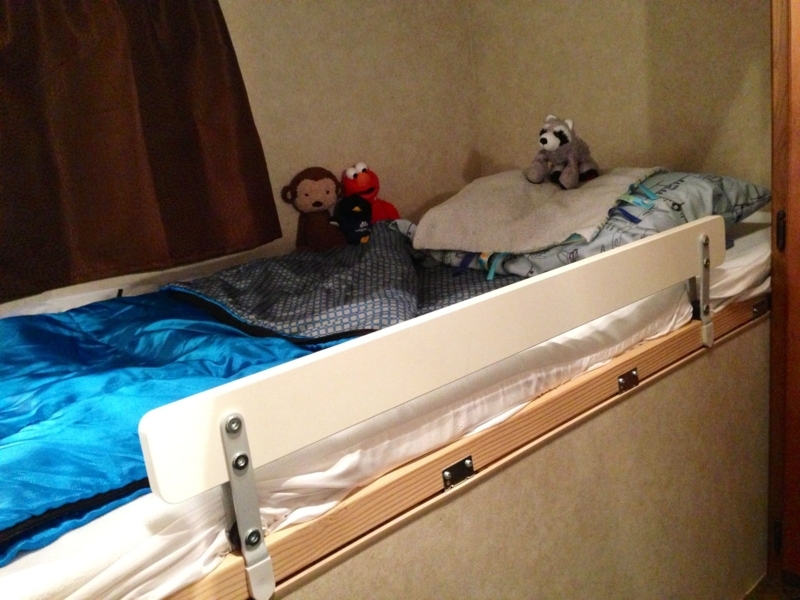 Space-Saving RV Bunk Bed with Safety Rails