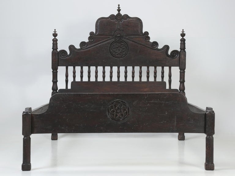 Spanish Colonial Style Queen Size Bed Created by Peruvian Artisans in ...