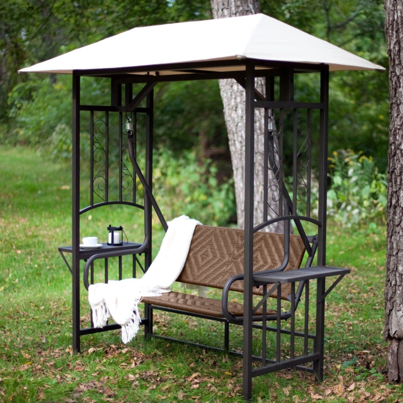 Stylish Patio Gazebo Porch Swing with Canopy