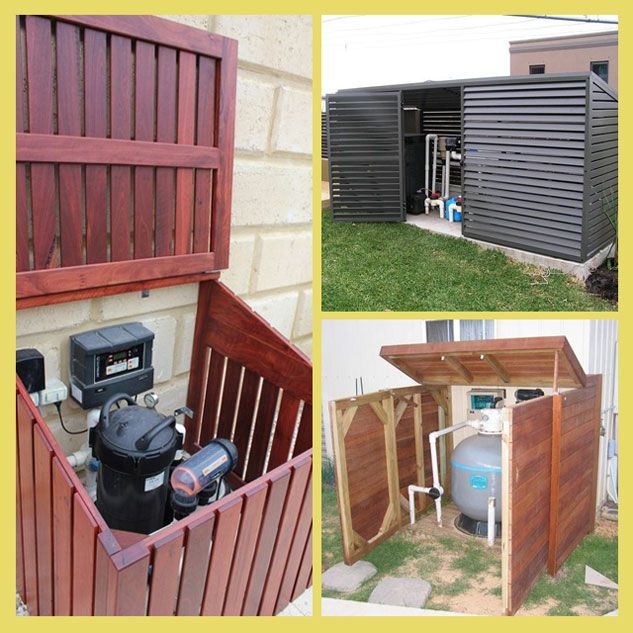 Stylish Pool Pump and Filter Enclosure Ideas