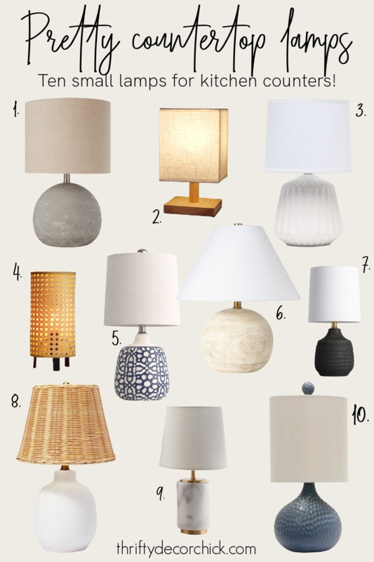 Stylish Small Countertop Lamps for Kitchen Decor
