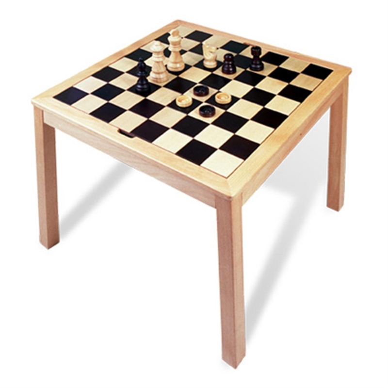 Sunnywood Wooden Chess and Checkers Game Table