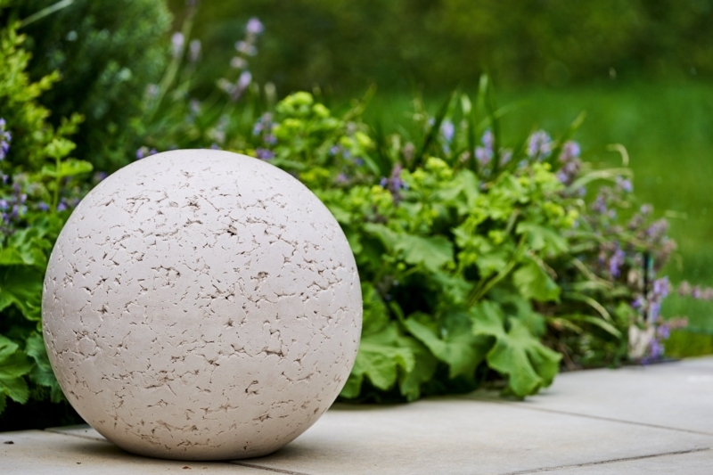 Textured Concrete Garden Sphere Decoration