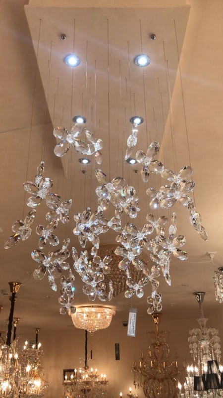 The Floating Crystal Butterflies Chandelier is a lighting with handmade ...