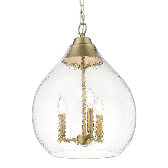 Transitional Brushed Champagne Bronze 3-Light Pendant