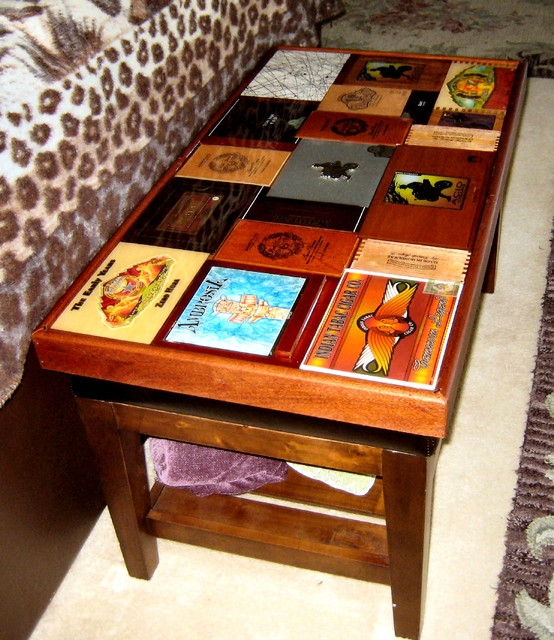 Unique Cigar Box Eclectic Wooden Coffee Table