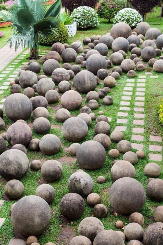 Unique Stone Garden Spheres Landscape Design