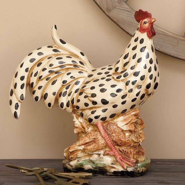 Vintage Ceramic Rooster Figurine for Kitchen Decor