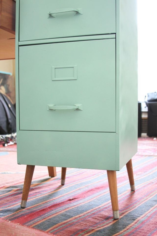 Vintage File Cabinet with Mid-Century Legs Makeover  DIY (Lovely Chaos ...