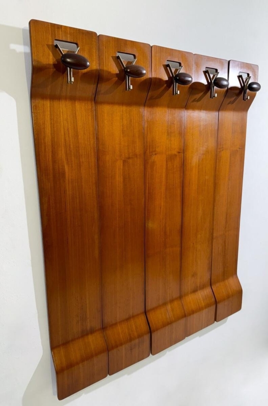 Vintage Mid-Century Modern Wooden Coat Rack