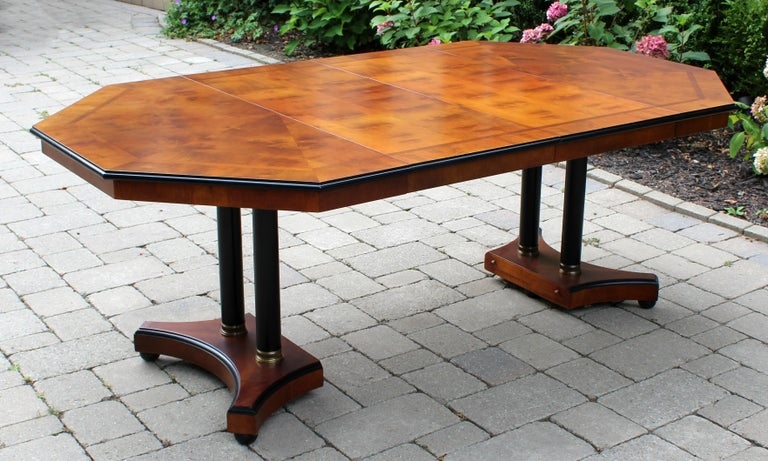Vintage Octagon Expandable Wood Dining Table