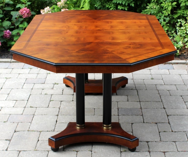 Vintage Octagon Expandable Wood Dining Table