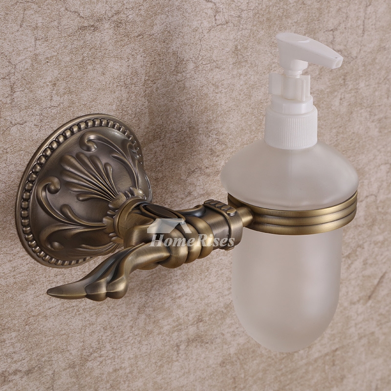 Vintage Wall-Mounted Soap Dispenser with Antique Finish
