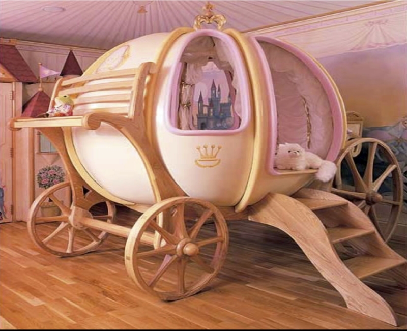 Whimsical Cinderella Carriage Bed for Kids