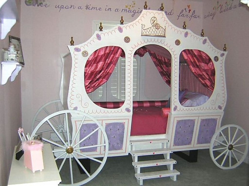 Whimsical Princess Carriage Toddler Bed Design