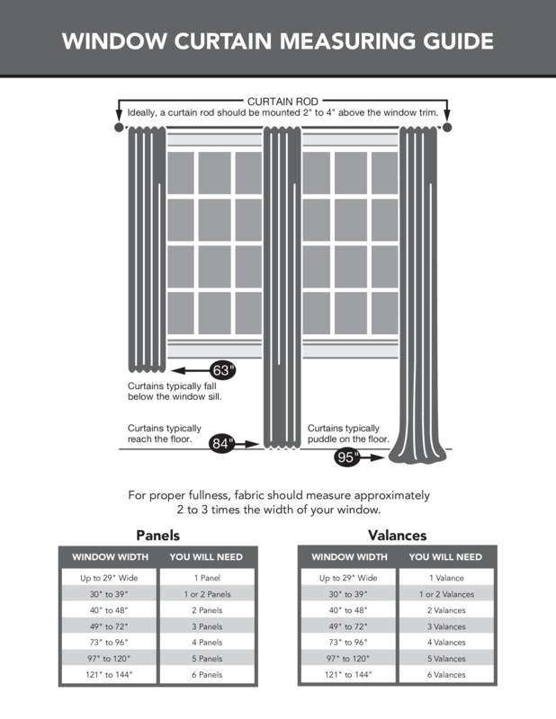 Window Curtain Measuring Guide and Common Sizes