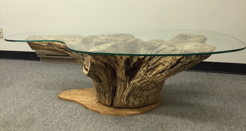 wood stump coffee table base - Sherrill Roden