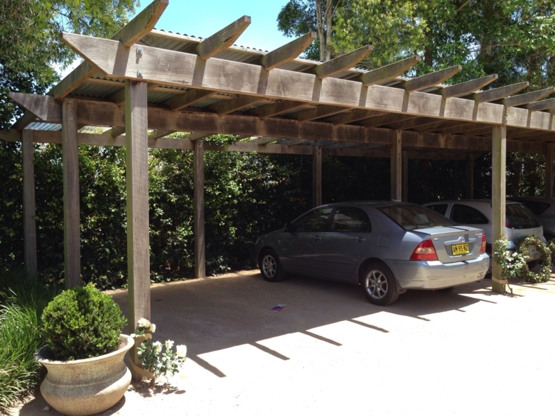 Wooden Carport Pergola Design with Natural Shade