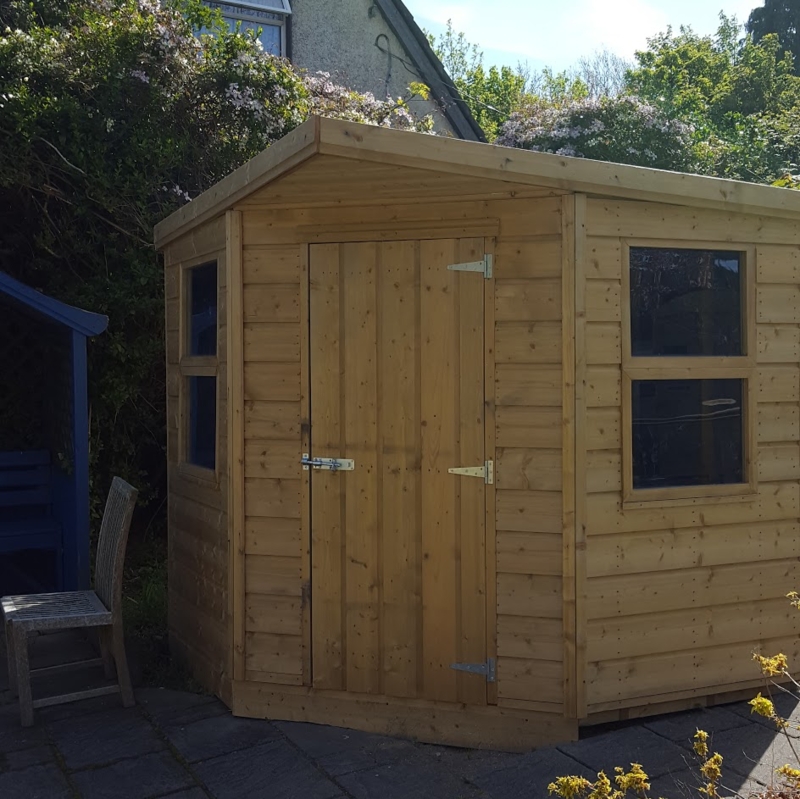 Wooden Corner Garden Shed for Efficient Storage