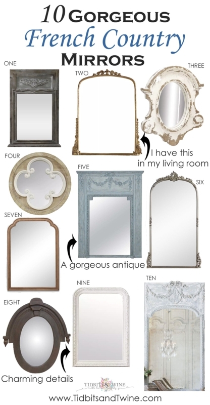 10 Gorgeous French Country Style Mirrors