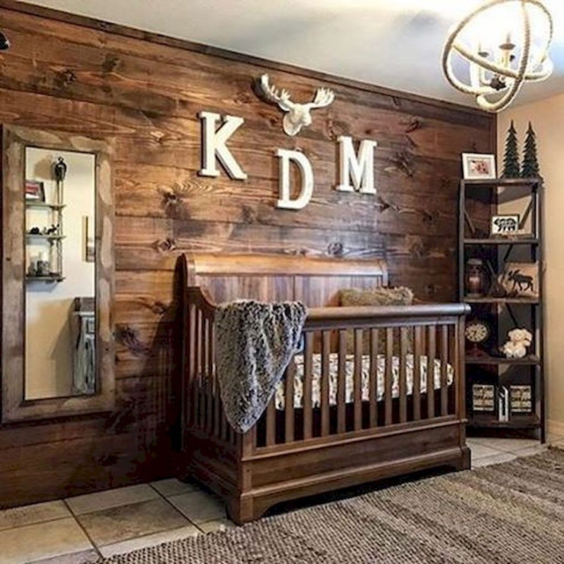 30 Adorable Rustic Nursery Room Ideas (18) | Nursery room boy, Baby boy ...