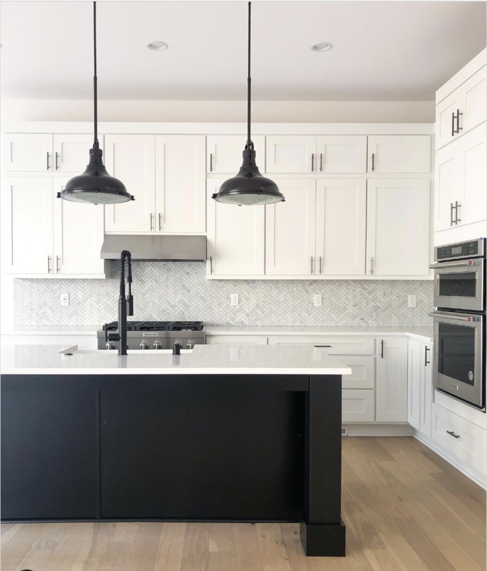 30 Modern White Kitchen With Black Island Ideas in 2024 | Black kitchen ...