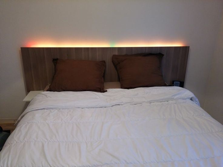 Add a headboard, lights and side tables to IKEA BRIMNES bed ...