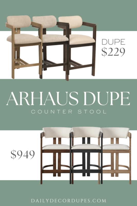 Affordable Arhaus Rodin Counter Stool Dupes