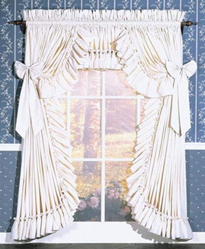 Amazon.com: Pauls Home Fashions Carolina Country Priscilla Curtain (90W ...