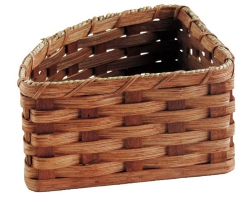 Amish Handmade Woven Small Corner Storage Basket
