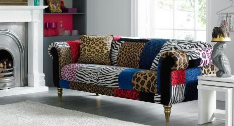 Animal print sofa | Fabric sofa design, Sofa decor, Sofa design